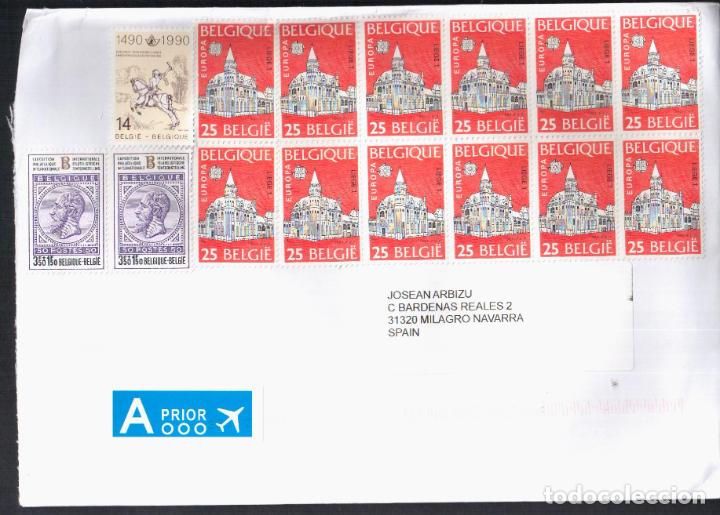 Stamps: BELGICA CC SELLO EUROPA CEPT LIEGE ARQUITECTURA