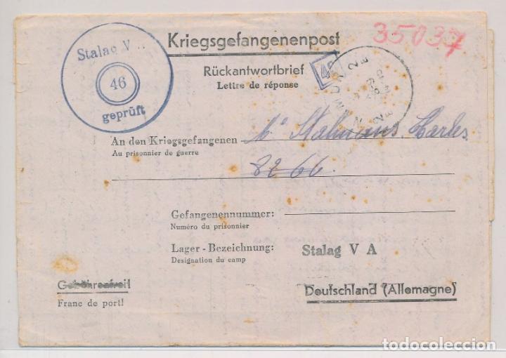 Selos: BELGICA NAMUR A ALEMANIA POW STALAG V A CON CENSURA