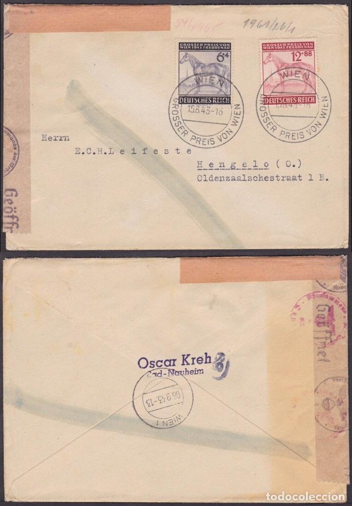 Francobolli: ALEMANIA AUSTRIA WIEN 1943 HIPICA CABALLO EQUESTRIAN CENSURA QUIMICA CHEMICAL CENSOR