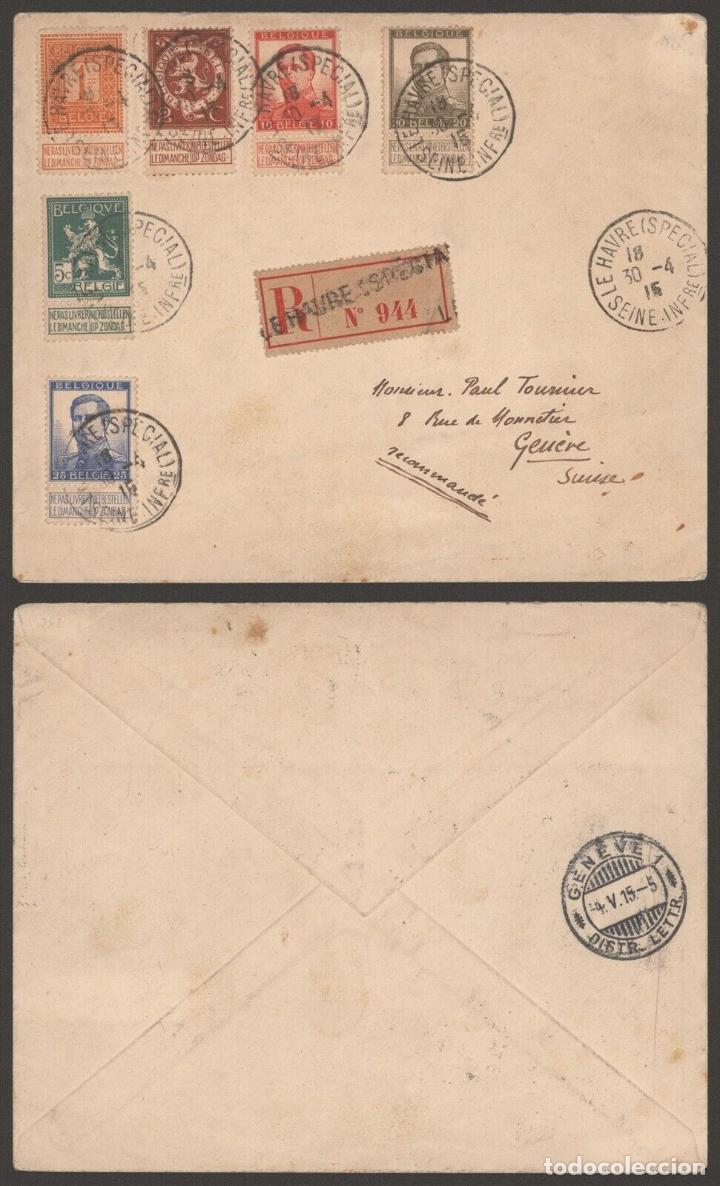 Francobolli: BELCICA CC CERTIFICADA MAT LE HAVRE SPECIAL 1915 GOBIERNO EN EL EXILIO