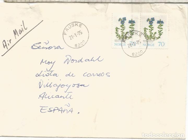 Francobolli: NORUEGA A VILAJOYOSA ALICANTE CC MAT FAUSKE FLORA BOTANICA