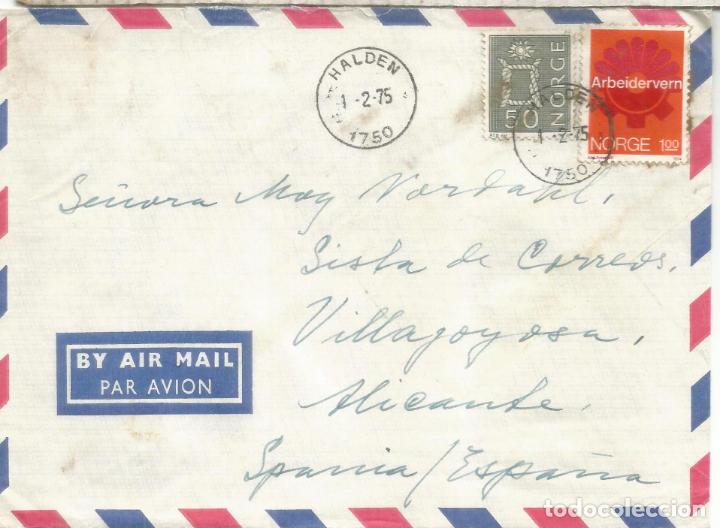 Stamps: NORUEGA A VILAJOYOSA ALICANTE CC 1975 HALDEN