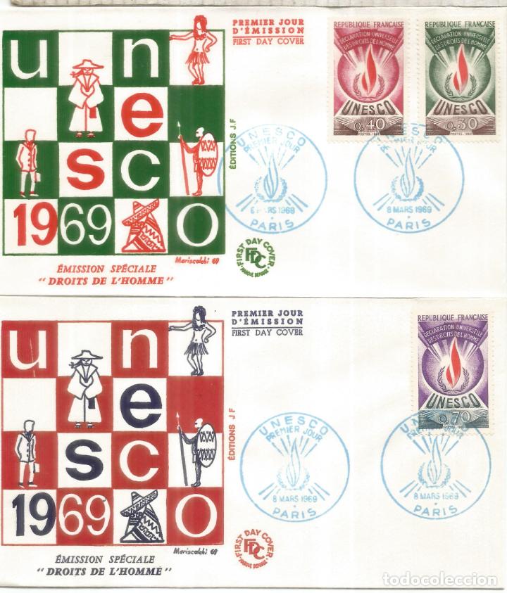 Sellos: FRANCIA SPD FDC UNESCO 1969 - Foto 1