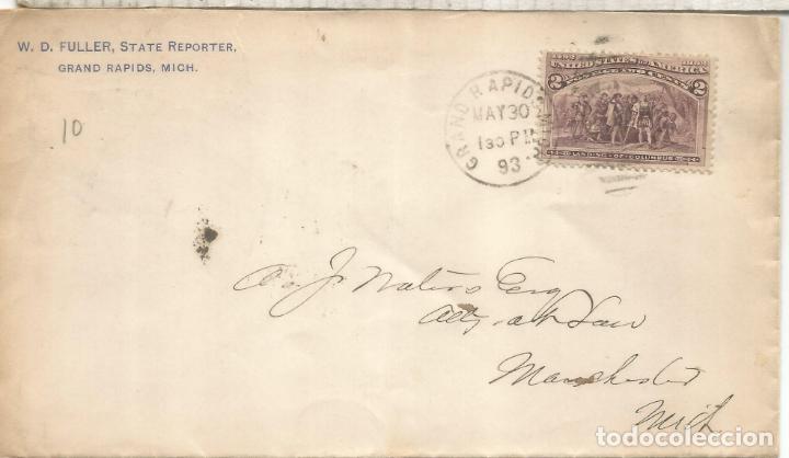 Stamps: ESATDOS UNIDOS USA 1893 GRAND RAPIDS SELLO COLON AMERICA COLUMBUS