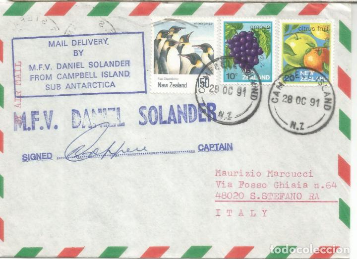 Stamps: ANTARTIDA ANTARCTIC NUEVA ZELANDA CAMPBELL ISLAND MFV DANIEL SOLANDER 1991