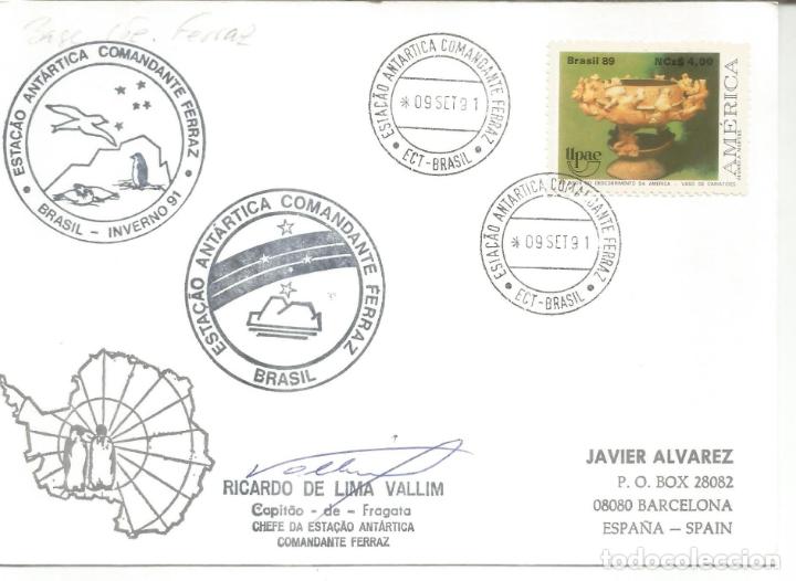 Stamps: ANTARTIDA ANTARCTIC BRASIL BASE FERRAZ 1991