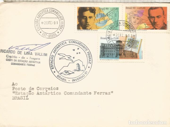Stamps: ANTARTIDA ANTARCTIC BRASIL BASE FERRAZ 1991