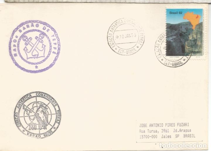 Stamps: ANTARTIDA ANTARCTIC BRASIL BASE FERRAZ 1993 + BARAO DE TEFFE