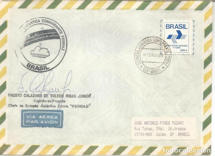 Stamps: ANTARTIDA ANTARCTIC BRASIL BASE FERRAZ 1989