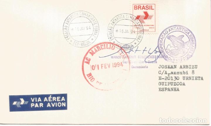 Stamps: ANTARTIDA ANTARCTIC BRASIL BASE FERRAZ 1994