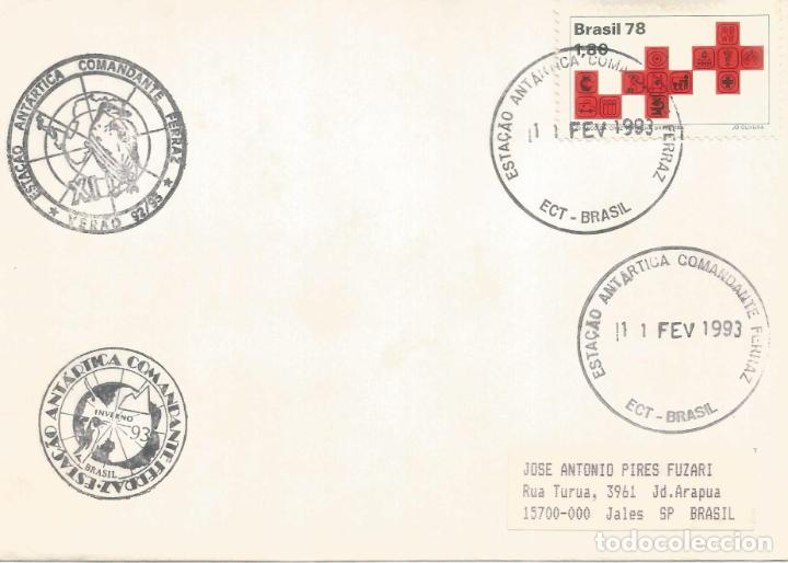 Stamps: ANTARTIDA ANTARCTIC BRASIL BASE FERRAZ 1993