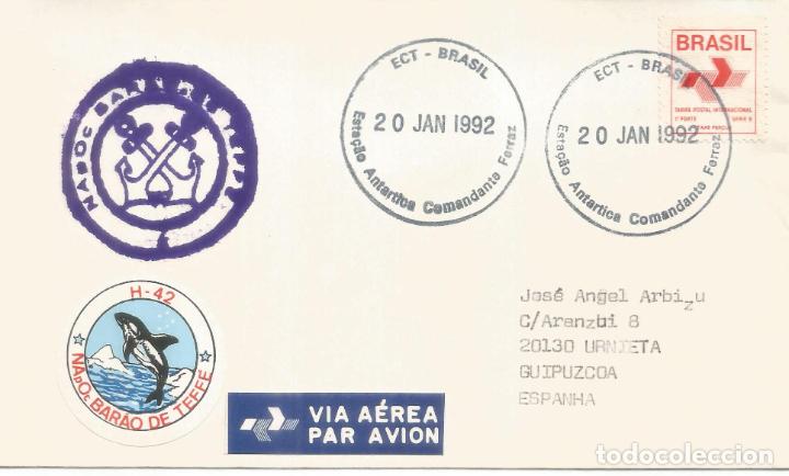 Stamps: ANTARTIDA ANTARCTIC BRASIL BASE FERRAZ 1992