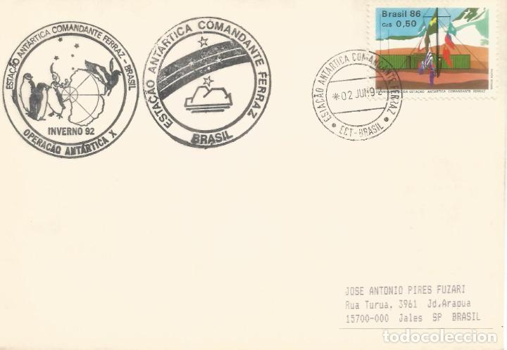 Stamps: ANTARTIDA ANTARCTIC BRASIL BASE FERRAZ 1992