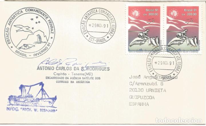 Stamps: ANTARTIDA ANTARCTIC BRASIL BASE FERRAZ 1991