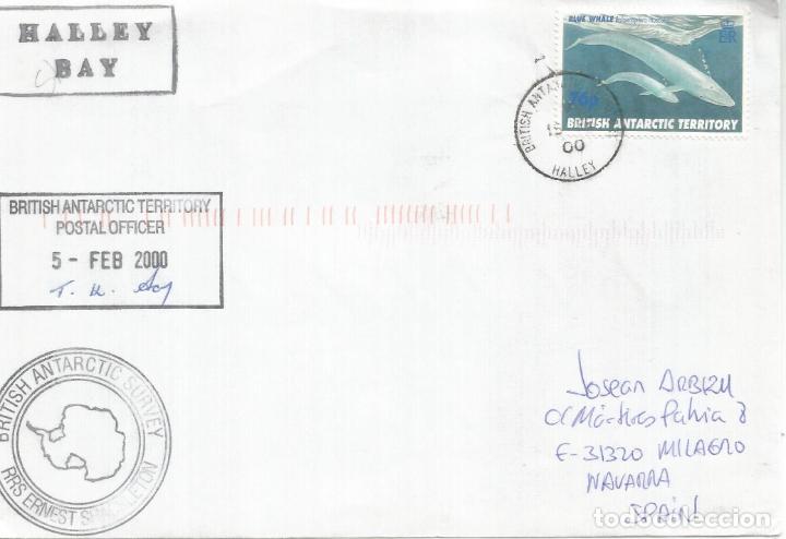 Stamps: ANTARTIDA ANTARCTIC BAT HALLEY BAY + RRS BRANSFIELD BALLENA WHALE