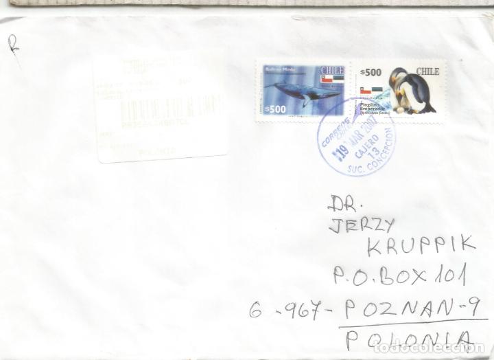 Briefmarken: ANTARTIDA ANTARCTIC CHILE CONCEPCION SELLOS FAUNA BALLENA PINGUINO WHALE PENGUIN REMITE RECORTADO AL