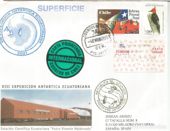 Briefmarken: ANTARTIDA ANTARCTIC CHILE ECUADOR BASE MALDONADO MAT PUNTA ARENAS