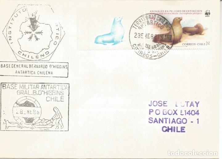 Briefmarken: ANTARTIDA ANTARCTIC CHILE CC DESDE BASE O HIGGINS 1988