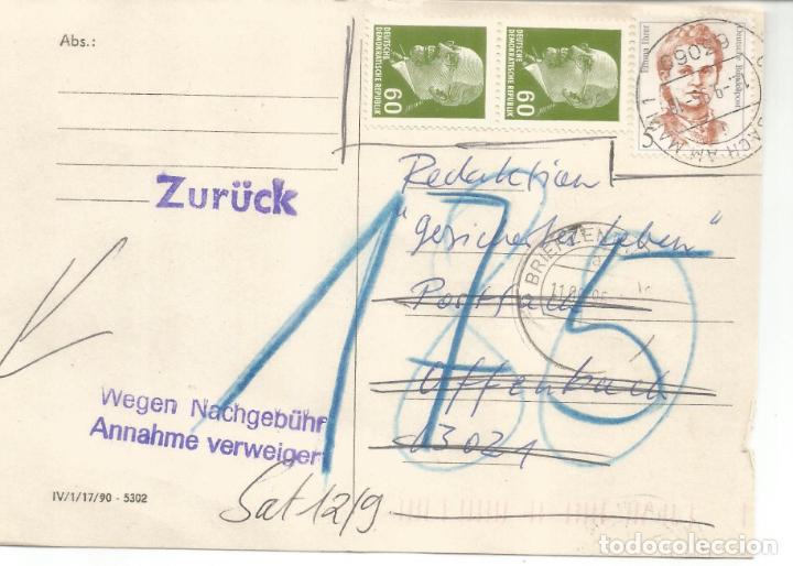 Sellos: ALEMANIA CC DEVUELTA CON SELLOS DDR NO VALIDOS - Foto 1