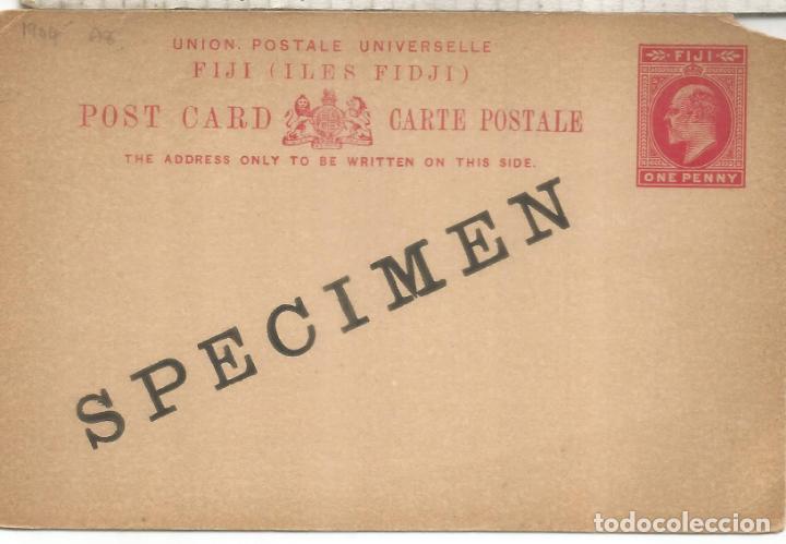 Sellos: FIJI ENTERO POSTAL SPECIMEN - Foto 1