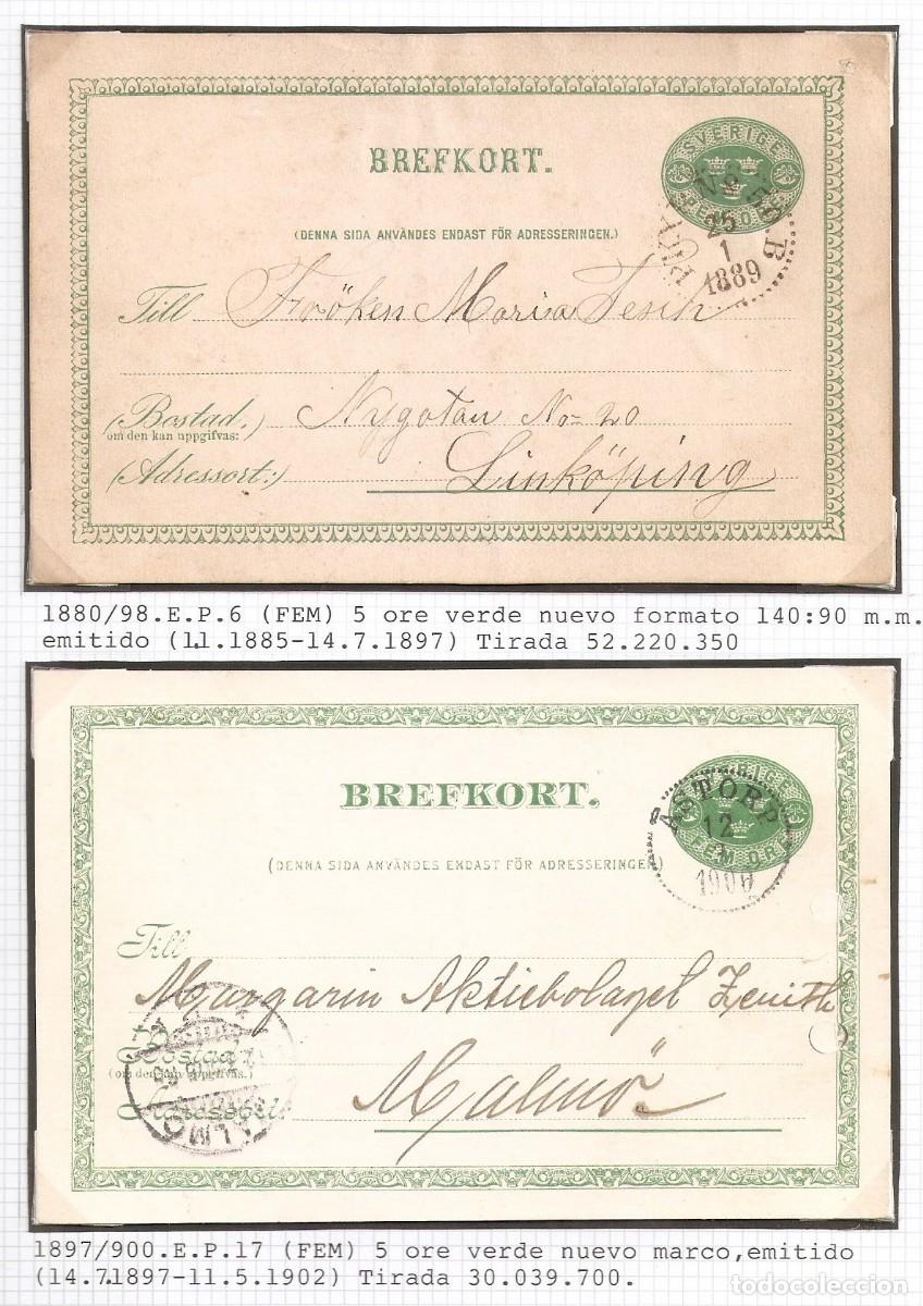 Sellos: SUECIA. 2 ENTERO POSTAL. - Foto 1