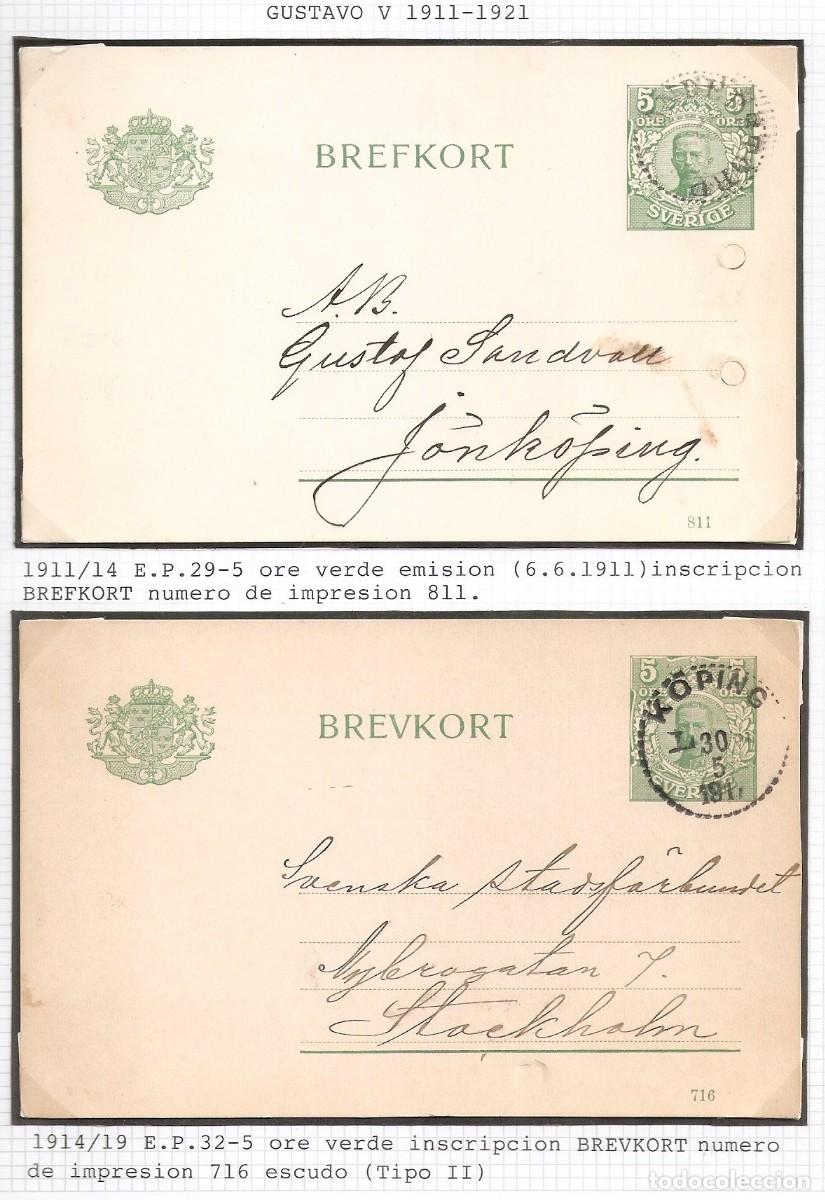 Sellos: SUECIA. 2 ENTERO POSTAL. - Foto 1