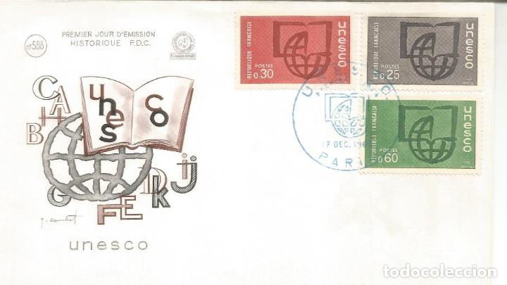 Sellos: FRANCIA FDC PARIS UNESCO 1966 - Foto 1