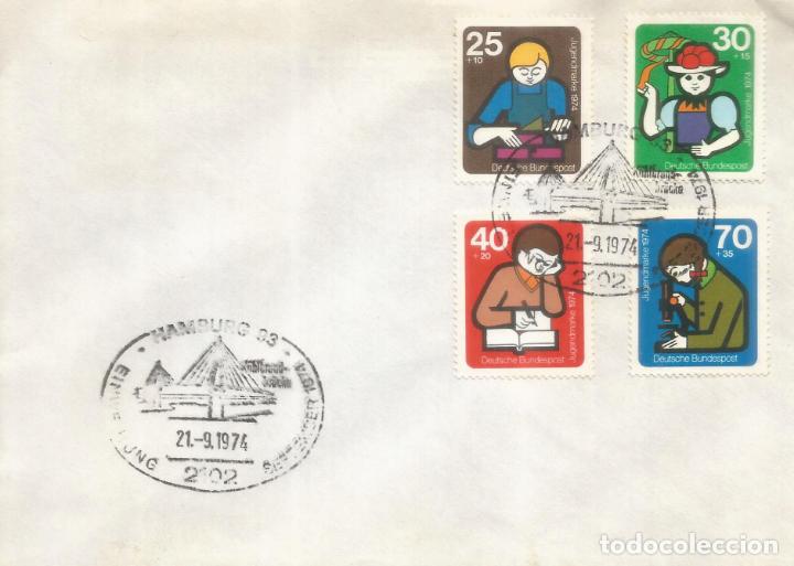 Selos: ALEMANIA HAMBURG 1974MAT PUENTE BRIDGE