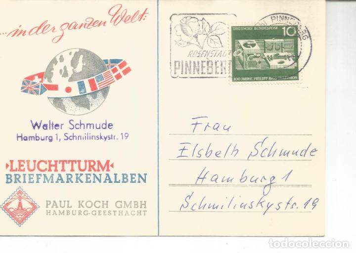 Francobolli: ALEMANIA PINNEBERG MAT ROSAS FLORES ROSE SELLO TELEFONO