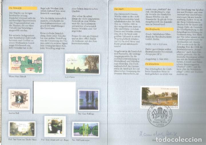 Stamps: ALEMANIA BERLIN GARTENREICH DESSAU WORLITZ 2002 JARDIN GARDEN