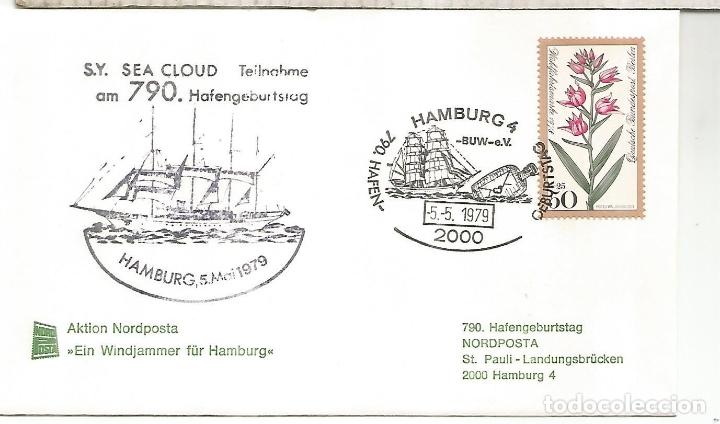 Stamps: ALEMANIA HAMBURG PUERTO VELERO SAIL SHIP BARCO