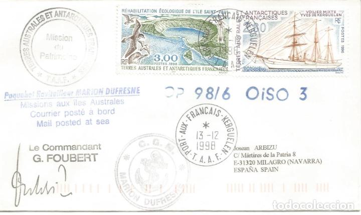 Stamps: ANTARTIDA ANTARCTIC TAAF MARION DUFRESNE 1998 PORT AUX FRAN&Ccedil;AIS OP 98-6