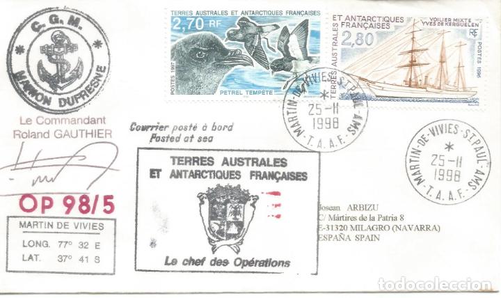 Stamps: ANTARTIDA ANTARCTIC TAAF MARION DUFRESNE 1998 MARTIN DE VIVIES OP 98-5