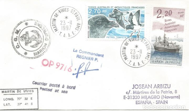 Stamps: ANTARTIDA ANTARCTIC TAAF MARION DUFRESNE 1997 MARTIN DE VIVIES OP 97-6