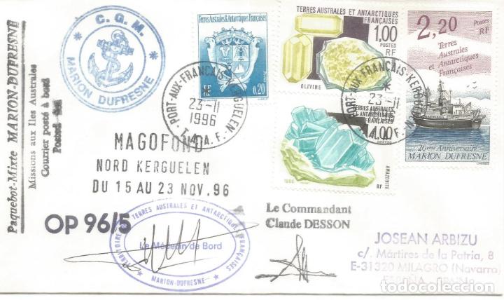 Stamps: ANTARTIDA ANTARCTIC TAAF MARION DUFRESNE 1996 PORT AUX FRAN&Ccedil;AIS OP 96-5