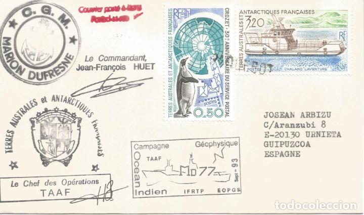 Stamps: ANTARTIDA ANTARCTIC TAAF MARION DUFRESNE PAQUEBOT 1993