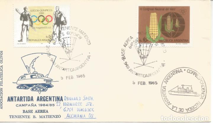 Sellos: ARGENTINA ANTARTICA ANTARCTIC CC 1952 BASE MATIENZO 1985