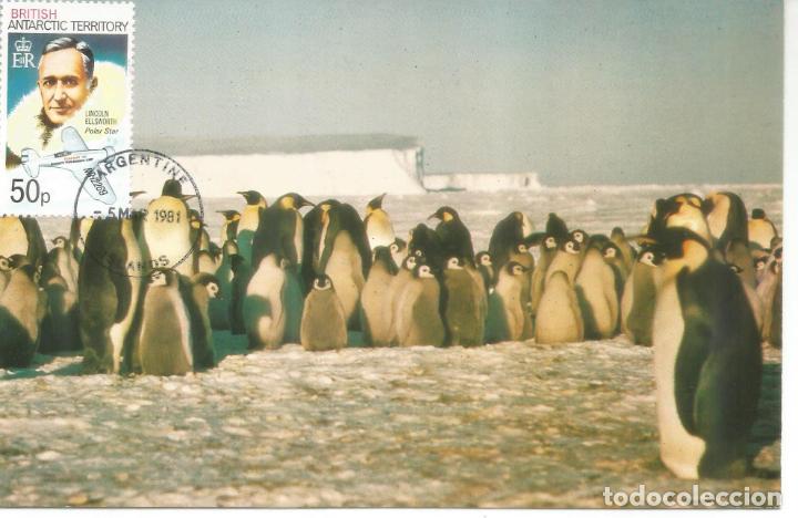 Sellos: ANTARTICA ANTARCTIC BAT ARGENTINE ISLAND ELLSWORTH + POLAR STAR PLANE