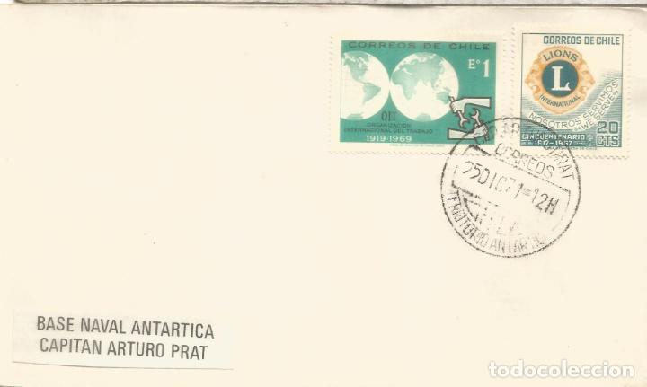 Sellos: ANTARTICA ANTARCTIC CHILE BASE ARTURO PRAT 1971