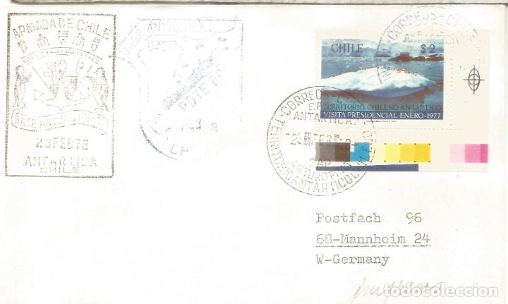 Sellos: ANTARTICA ANTARCTIC CHILE BASE ARTURO PRAT 1978