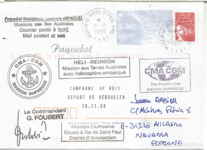 Sellos: ANTARTICA ANTARCTIC FRANCIA PAQUEBOT MARION DUFRESNE MARTIN DE VIVIES