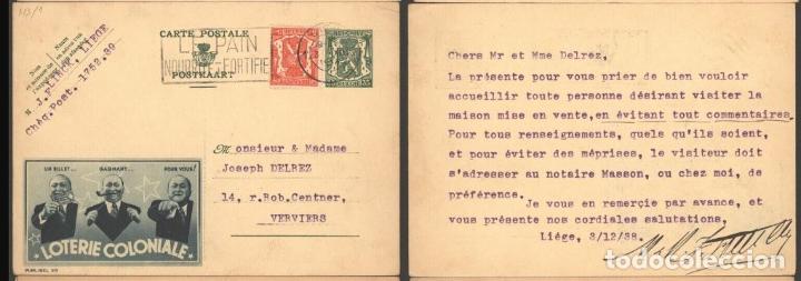 Sellos: BELGICA BELGIUM PUBLIBEL 313 LOTERIE COLONIALE MAT LE PAIN