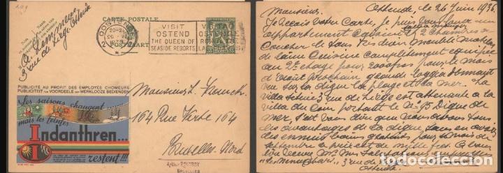 Sellos: BELGICA BELGIUM PUBLIBEL 209 INDANTHREN MAT OOSTENDE