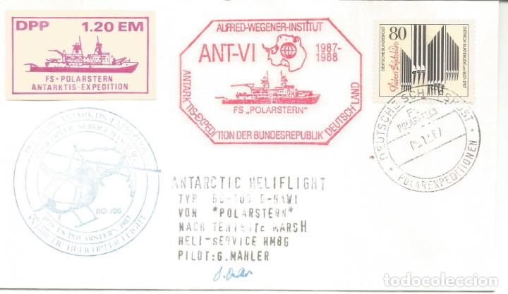 Selos: ANTARTICA ANTARCTIC ALEMANIA 1987 POLARSTERN HELICOPTERO
