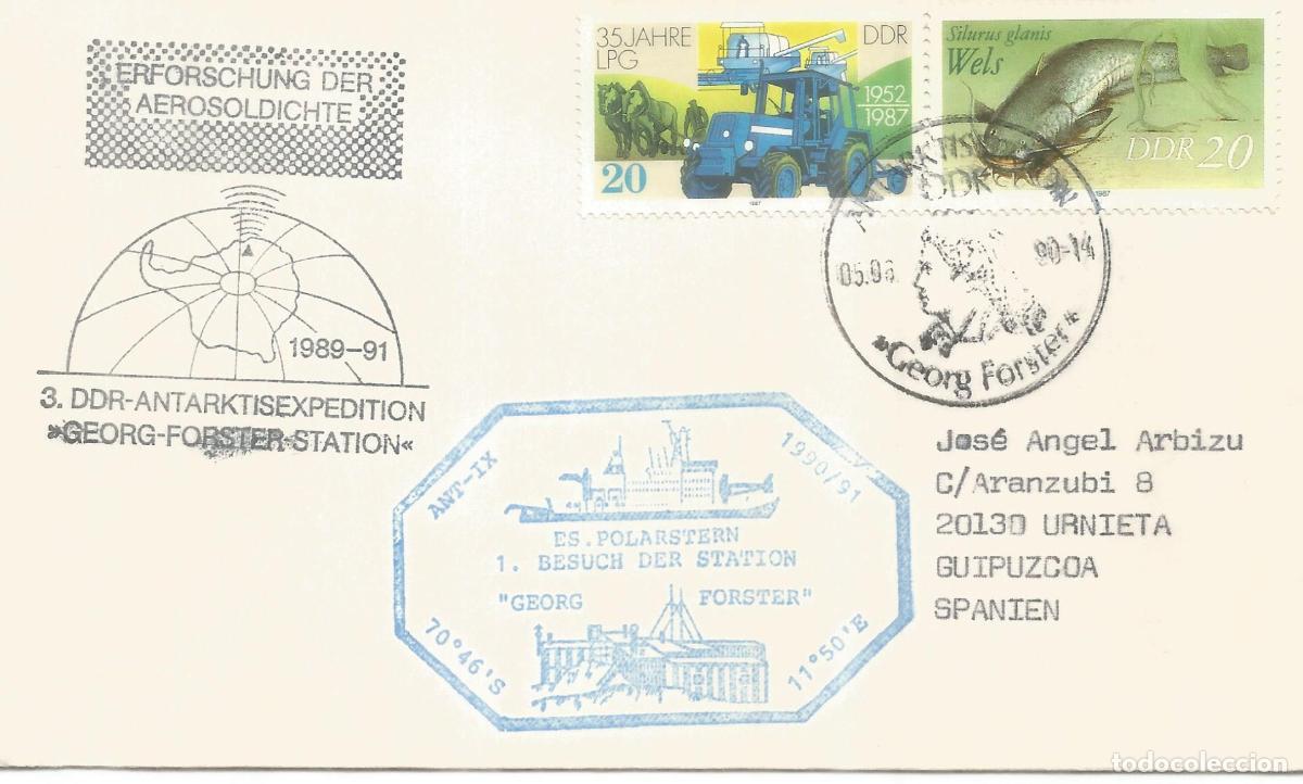 Sellos: ANTARTIDA ANTARCTIC ALEMANIA DDR BASE GEORG FOSTER 1990