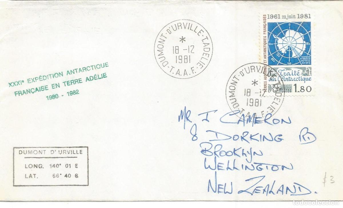 Sellos: ANTARTIDA ANTARCTIC TAAF 1981 BASE DUMONT D&acute;URVILLE