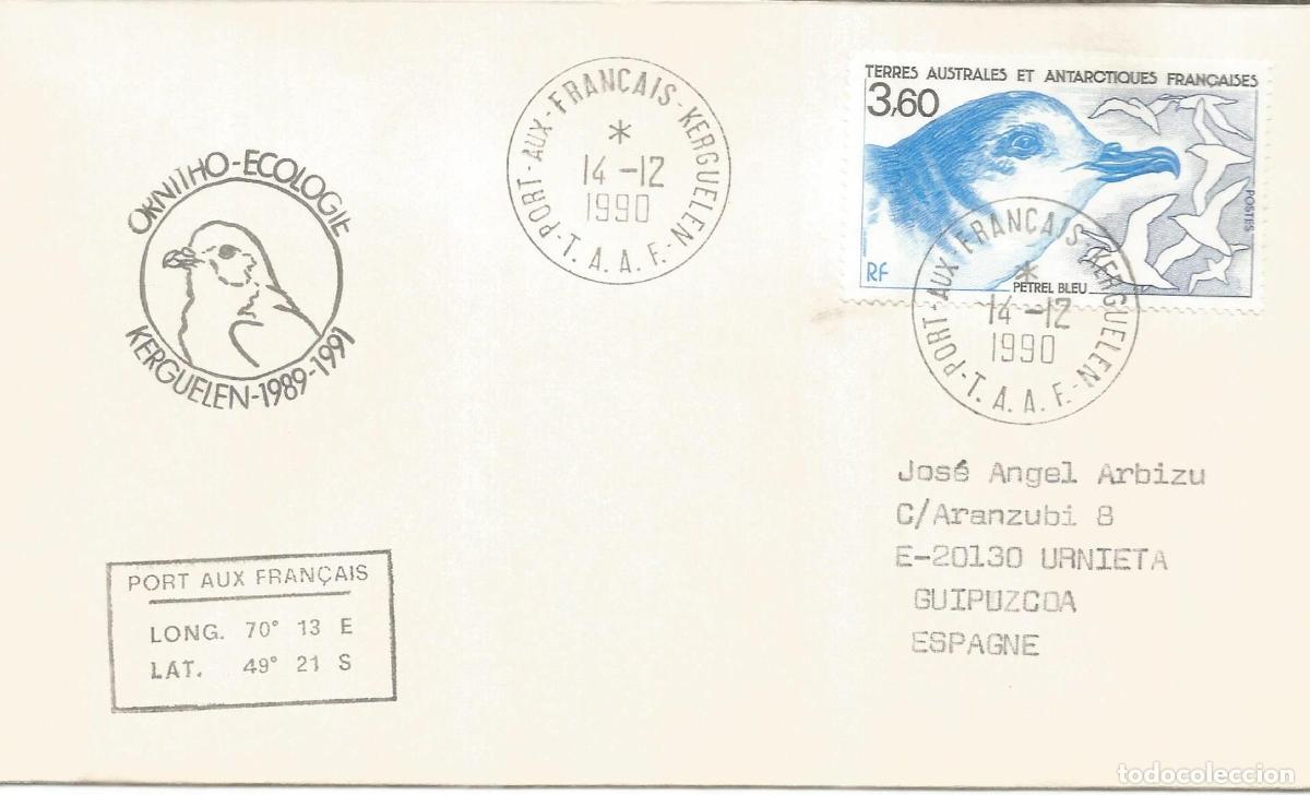 Sellos: ANTARTIDA ANTARCTIC TAAF 1990 PORT AUX FRAN&Ccedil;AIS PAJARO AVE BIRD PETREL