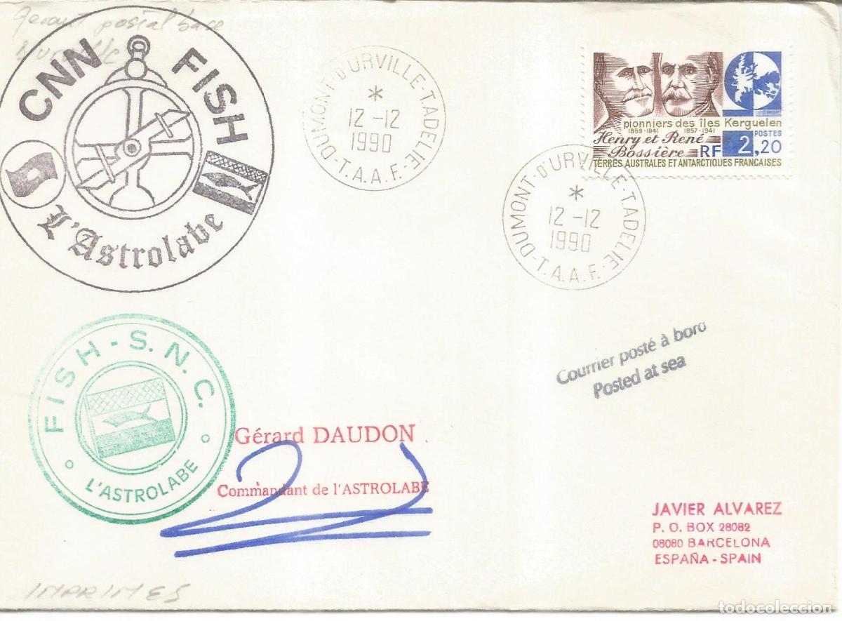 Selos: ANTARTIDA ANTARCTIC TAAF 1990 DUMONT D&acute;URVILLE FISHING SHIP L&acute;ASTROLABE PESCA FISH