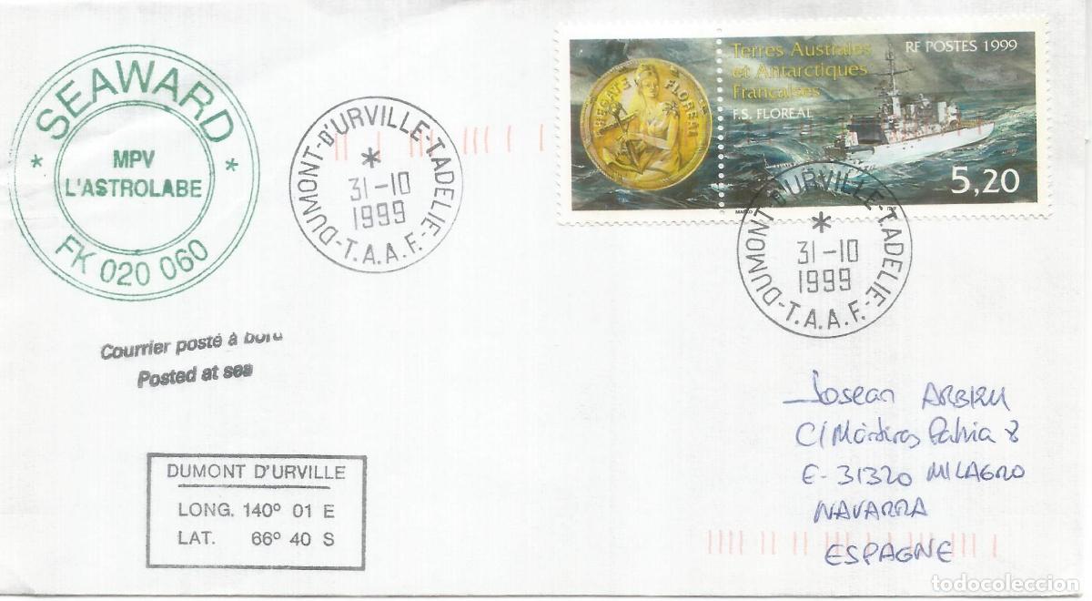 Sellos: ANTARTIDA ANTARCTIC TAAF 1999 DUMONT D&acute;URVILLE FISHING SHIP L&acute;ASTROLABE PESCA FISH