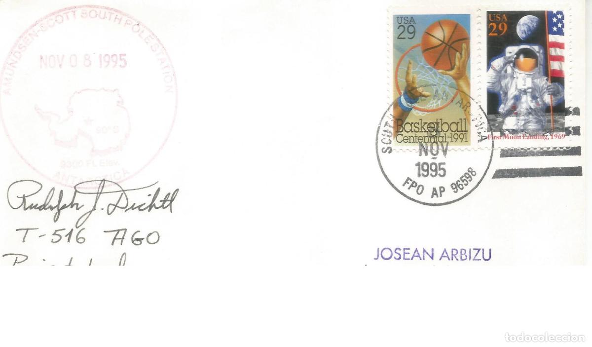 Sellos: ANTARTIDA ANTARCTIC USA 1995 SOUTH POLE STATION